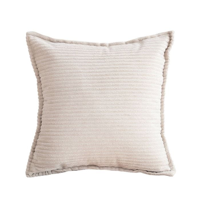 SOGA 45CM Beige Corduroy Throw Pillow