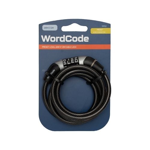 Wordcode 6mm x 1.2m Preset Combination Bikelock Bunnings Australia