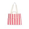The Good Brand Cotton Everyday Tote Bag 40cm - Hot Pink Stripe