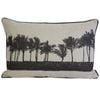 Rectangle Cushion Pillow Palm  Beige/Black 60x40cm