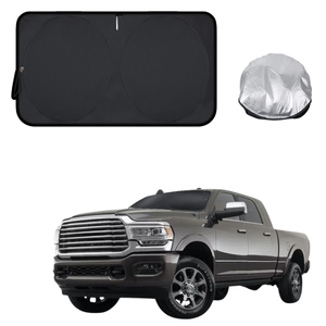 Front Windscreen Sun Shade for RAM 2500/3500 Laramie 2021 - Current - Standard 150 x 85 cm - Black