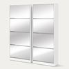 Artiss Shoe Cabinet X2 Set Mirror Front 4 Flip Drawers Adjustable Shelves White