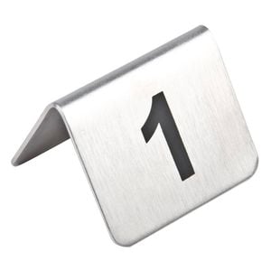 Olympia Table Numbers Stainless Steel 1-10 10 Pack Commercial Catering Cafe