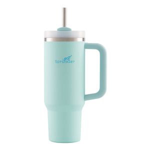 Sprinkler Sunny Insulated Stainless Steel Water Tumbler Flask Lid 1L Sea Breeze