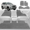 6D Diamond Car Floor Mats for Toyota Prado (J150)2009-2013-Full Set-Grey-Outback GT