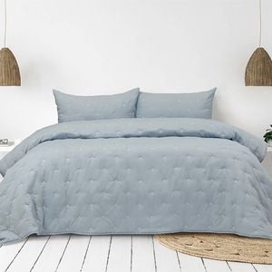 Ardor Saladin Chambray 3 Pcs Embroidered Comforter Set Queen/King