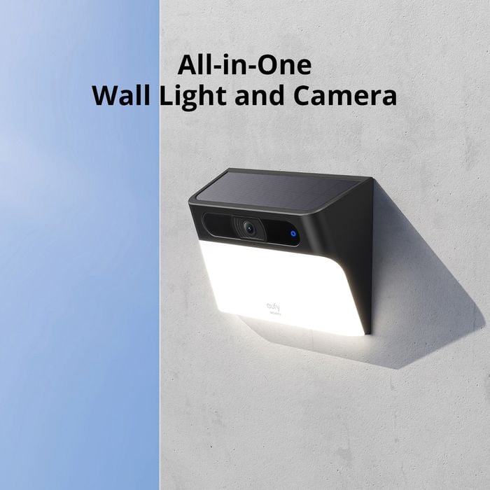 【中古品】Eufy Solar Wall Light Cam S120 Eufy Solar Wall Light Cam S120 review: A bright home