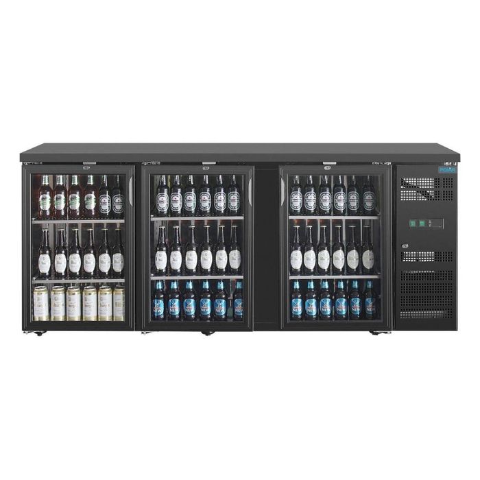 Polar U-series Back Bar Cooler 3 Door Display Fridge Commercial Refrigerator