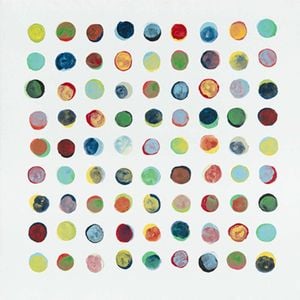 P&P Grey Circles Modern Canvas Print With Geometric Pattern For Wall Décor