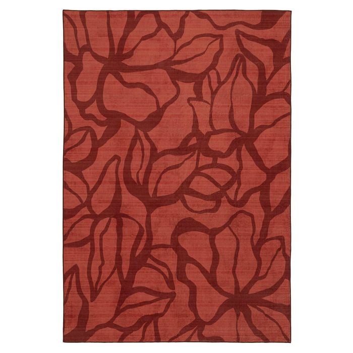 Loopsie-370cm X 270cm-beckton Printed Red Washable Rug