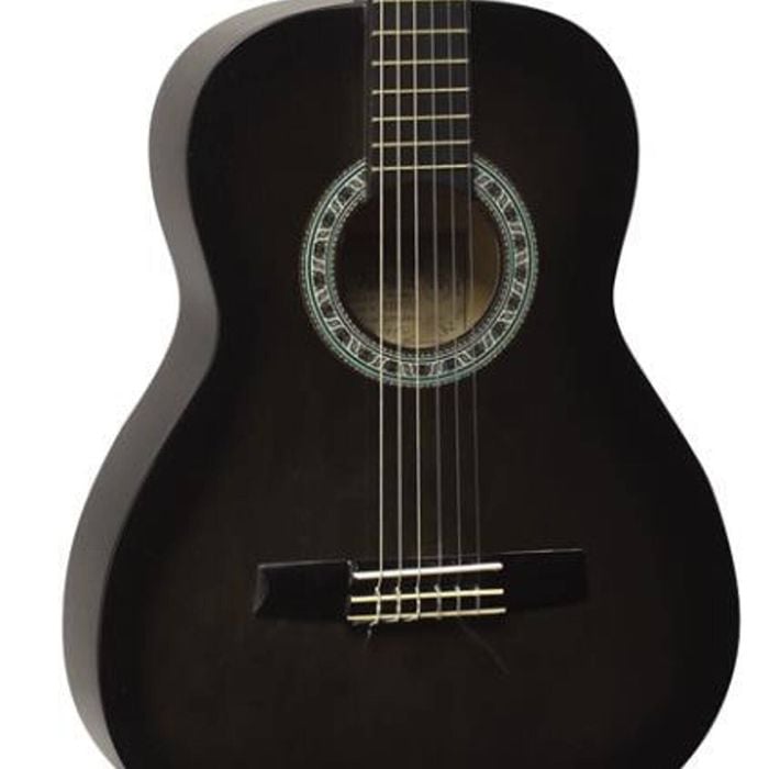 Valencia VC103BK 3/4 Size Nylon String Classical Guitar - Black