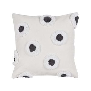 VTWonen 50cm x 50cm Natural Stripe and Eye Natural Filled Cushion - 50cm x 50cm