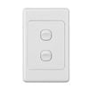 Click 75 x 115mm Vertical Wall Plate - Double