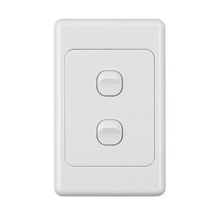 Click 75 x 115mm Vertical Wall Plate - Double