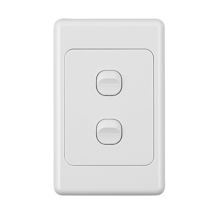 Click 75 x 115mm Vertical Wall Plate - Double