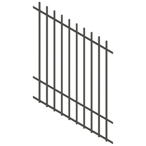 ProtectorAl 0350-1200W x 1500H Woodland Grey Radiator Pool Fence Panel Raked 16-30º