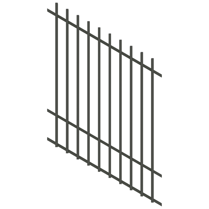ProtectorAl 0350-1200W x 1500H Woodland Grey Radiator Pool Fence Panel Raked 16-30º