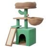 PaWz Cactus Cat Tree with Scratching Pad and Hammock