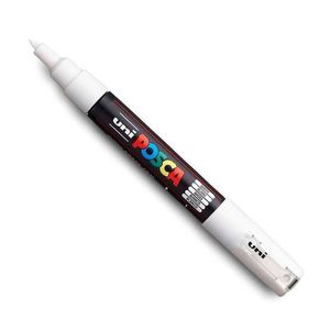 Uni Posca PC-1MR Extra Fine Bullet Tip Paint Marker (White)