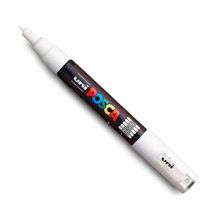 Uni Posca PC-1MR Extra Fine Bullet Tip Paint Marker (White)