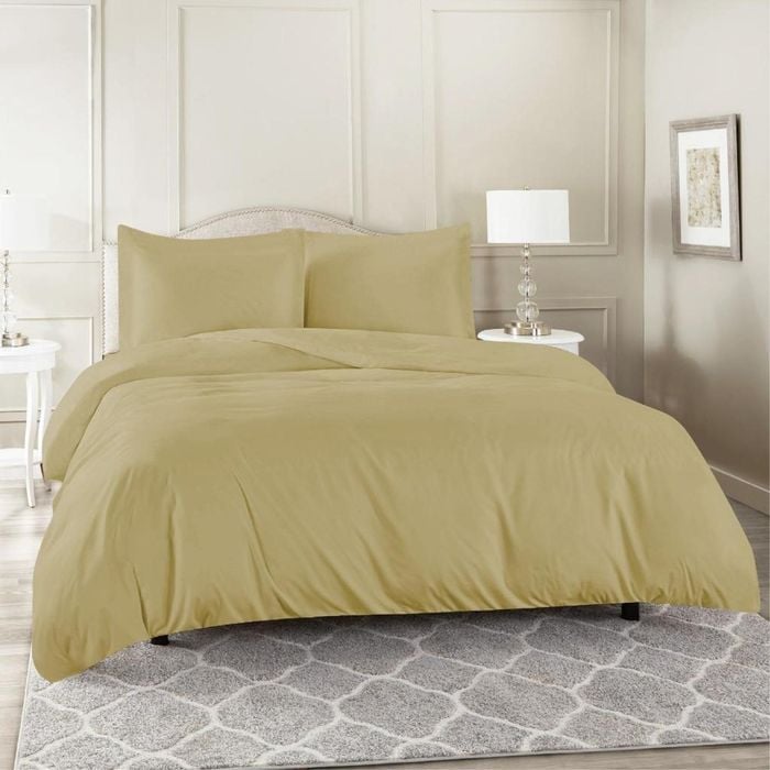Luxor Double Linen Color 1000TC 100% Cotton Quilt Doona Duvet Cover Pillowcase Set