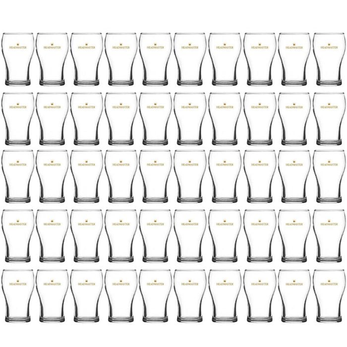 Crown Nucleated Headmaster Beer Washington Glasses 425ml | Set Of 48
