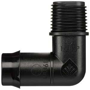 Pope 19 x 15mm Single BSP Male Poly Threaded Elbow