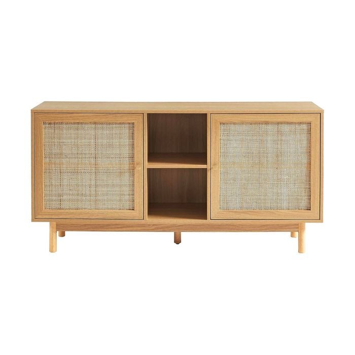 Foret Rattan Sideboard Buffet Cabinet Storage Cupboard Console 150cm Oak