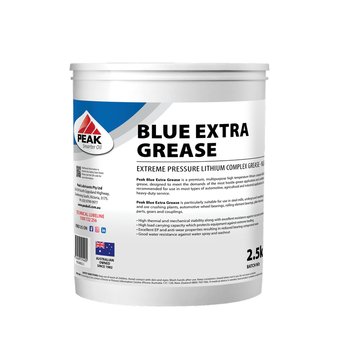 Peak 2.5kg Blue Extra EP2 Grease Lithium Complex
