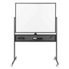 Costway 120x90cm Rolling Whiteboard Pegboard Adjustable Double Sided