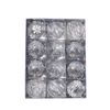 Catzon 12 Pcs 8cm Christmas Ball Ornaments with Stuffed Delicate Sparkling for Xmas Party Wedding-Silver