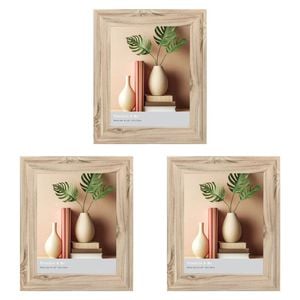 3PK Frankie & Me Standing 8x10'' Picture Frame Photo Holder Home Decor Oak