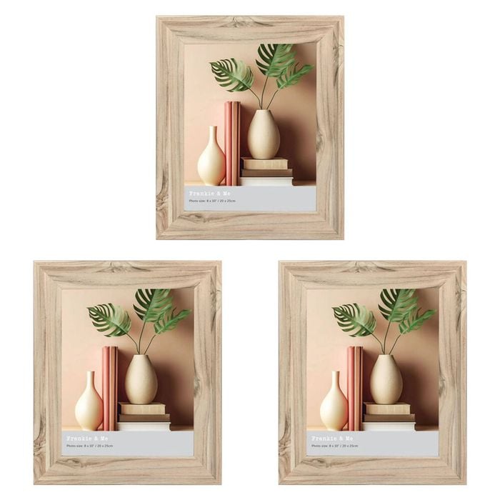 3PK Frankie & Me Standing 8x10'' Picture Frame Photo Holder Home Decor Oak
