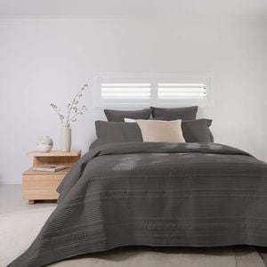 Flinders Coverlet Set Charcoal S/D