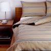 Jason Hudson Stripe Latte Quilt Cover Set Double