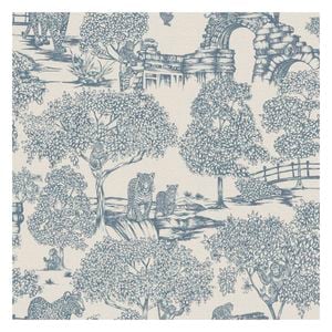 Samar Light Blue Animal/Trees Wallpaper 10.05m x 53cm