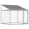vidaXL Dog Cage with Roof and Door Dog Kennel Animal House Grey Galvanised Steel 2x2x2 m