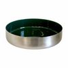 SS Collective Silver/Dark Green Enamelled Salad/Serving Low Bowl 30cm