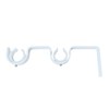 Pillar 16/25mm White Double Universal Curtain Rod Bracket