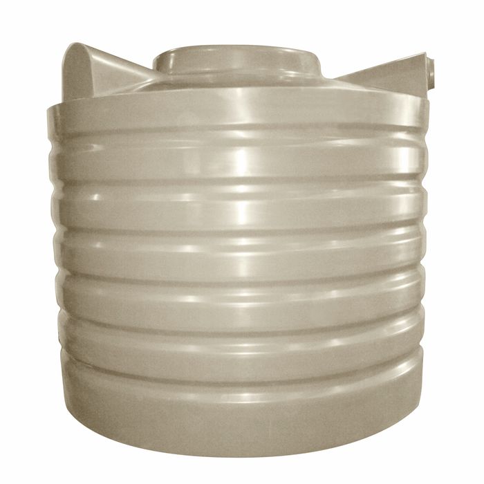 Clark Tanks 1000L Round Poly Water Tank - Beige