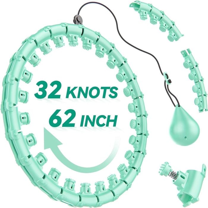 Fohoa Adjustable Fitness Hoop With Detachable Knots And Massage Points