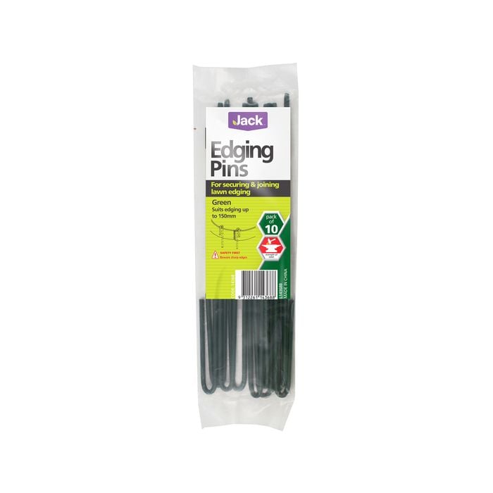 Jack 280mm Green Garden Edging Pins - 10 Pack
