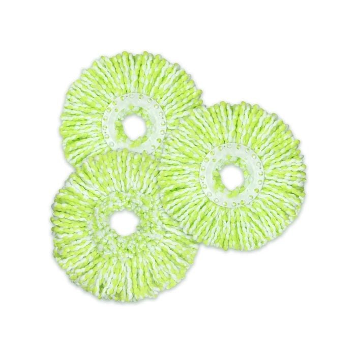 Catzon 3 Pcs Mop Heads For Spin Mop & 2 Action Clean Bucket System
