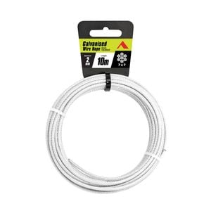 Pinnacle 2mm x 10m Galvanised PVC Coated Wire Rope