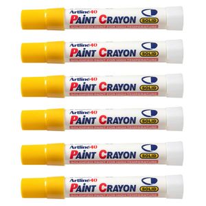 12pk Artline 40 Permanent Paint Crayon Fade Proof High Temperature Marker Yellow