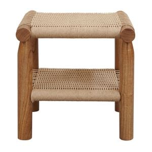 Kelly Handwoven Rattan Lamp Table (Almond)