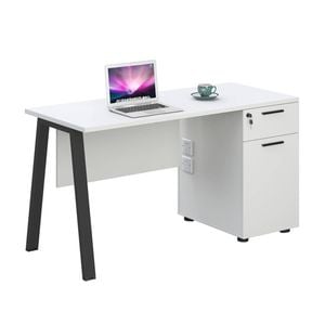 Modern Furniture ASPEN Single Workstation 140cm - White & Black