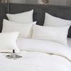 CottonMore One Pair of 100% Cotton Tufted Stripe Pillowcases Dusty White Assorted Pattern