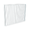 ProtectorAl 1201 - 1500 x 1200mm Pearl White Aluminium Garden Gate Flat Top Square Picket