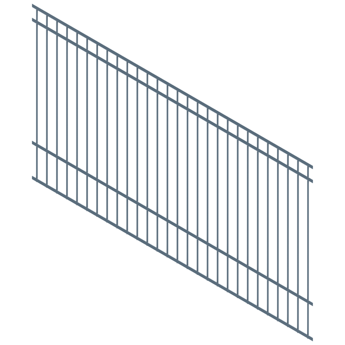 ProtectorAl 1201-2400W x 1200H Deep Ocean DTR All Up Pool Fence Panel Raked 16-30º